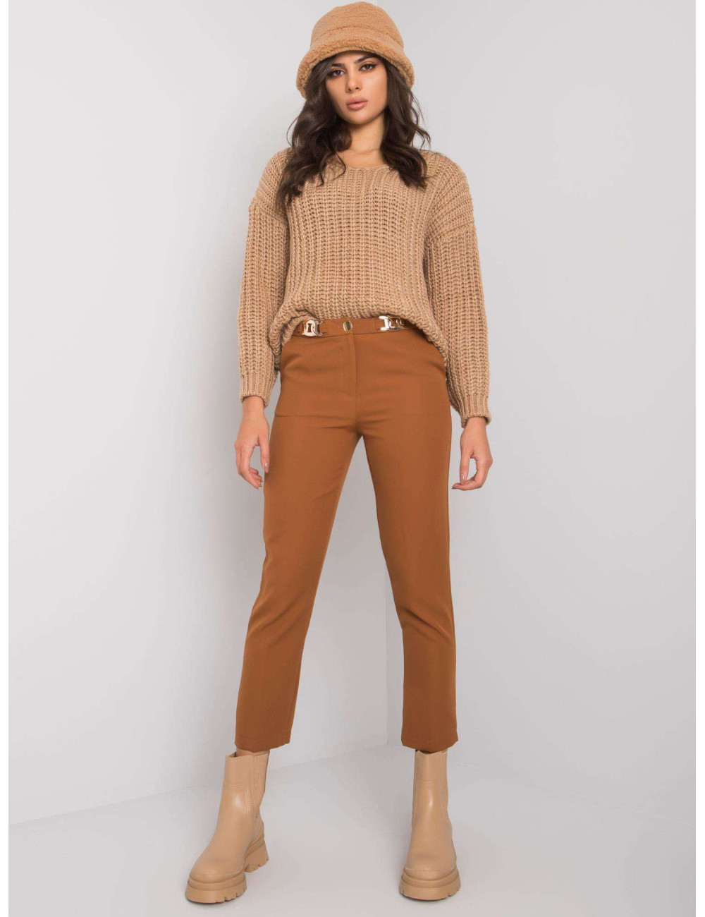 Light brown elegant trousers Beverley 