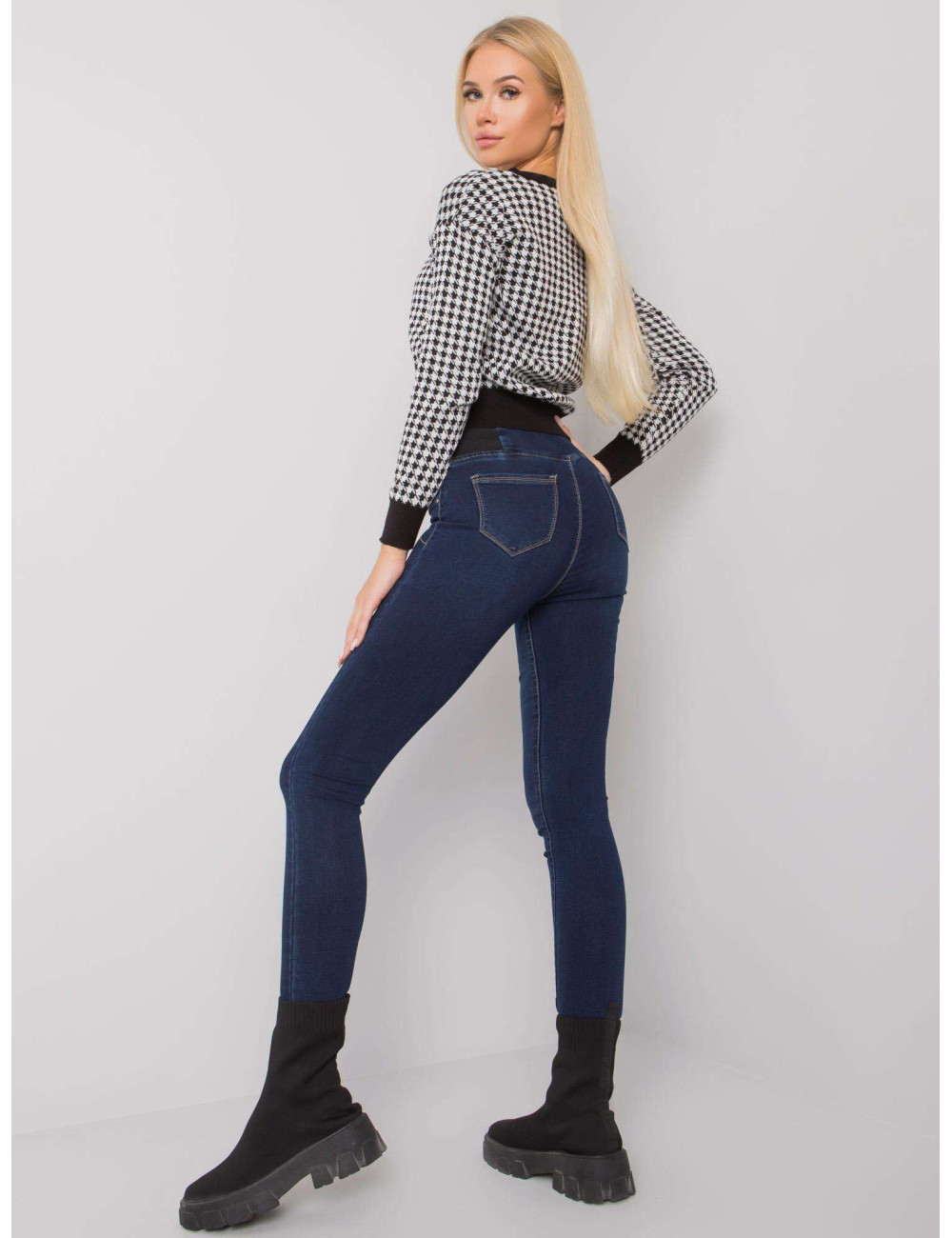 Dark blue jeggings high waist vernal 