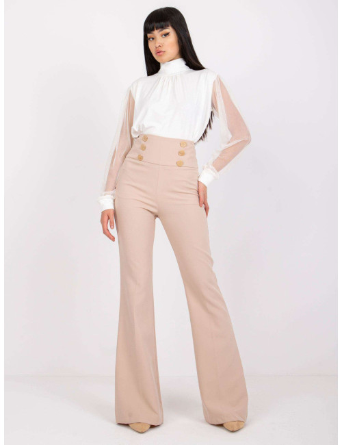 Beige elegant trousers with canty Salerno 