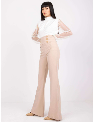 Beige elegant trousers with canty Salerno 