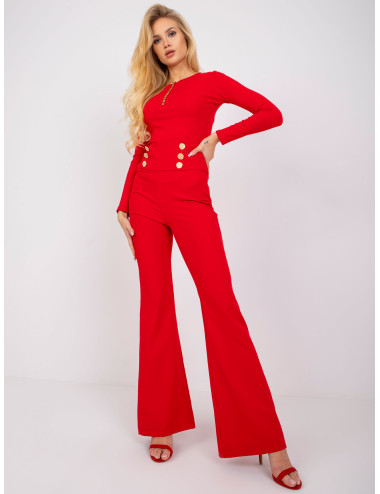 Red elegant trousers with canty Salerno 