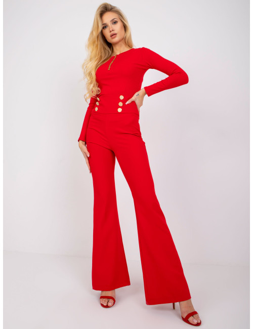 Red elegant trousers with canty Salerno 