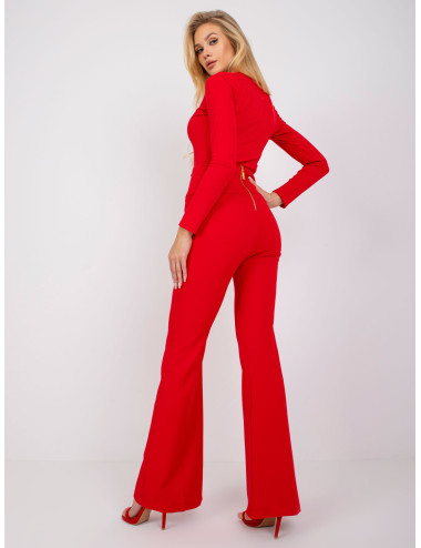 Red elegant trousers with canty Salerno 