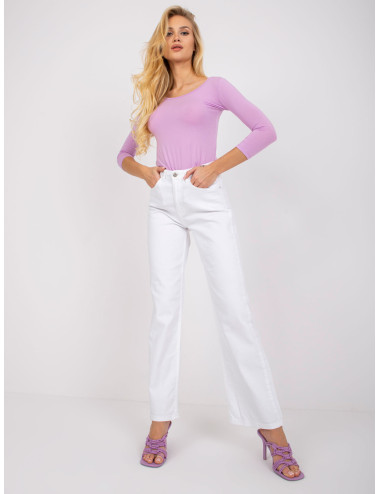Women's White Straight Jeans Cardiff 