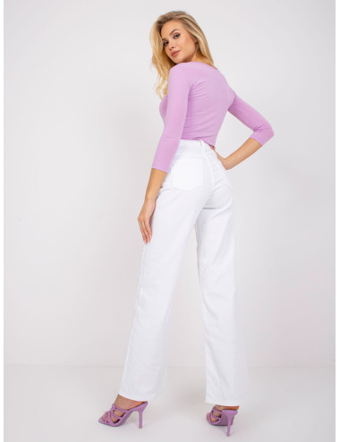 Women's White Straight Jeans Cardiff 