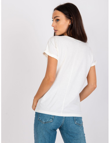 Ecru women's t-shirt in cotton Ventura MAYFLIES 