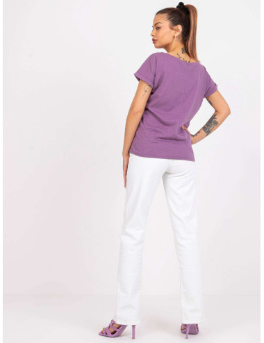 Purple cotton t-shirt for casual Ventura MAYFLIES 