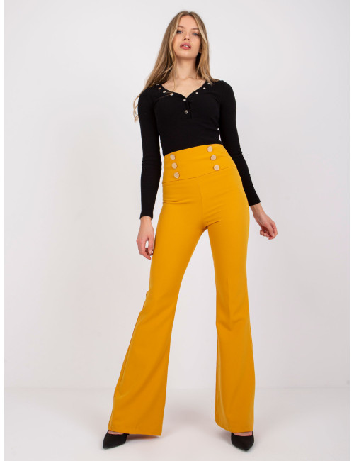 Mustard elegant trousers with cantas Salerno 