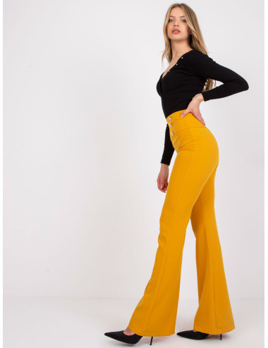 Mustard elegant trousers with cantas Salerno 