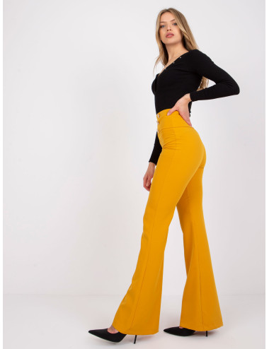 Mustard elegant trousers with cantas Salerno 