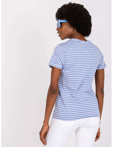 Light blue cotton T-shirt for women STITCH & SOUL  