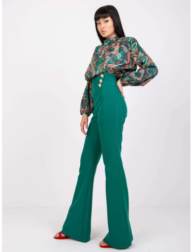 Green elegant trousers with cants Salerno 