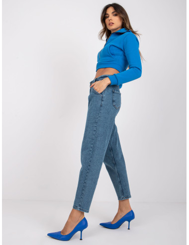 Levante blue high waist mom jeans pants 