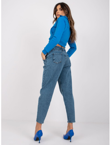 Levante blue high waist mom jeans pants 