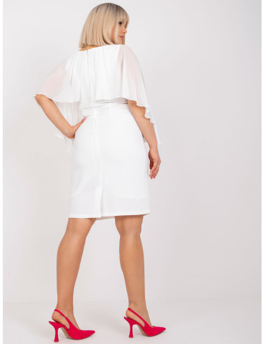 Oddity Plus Size White Fit Dress  