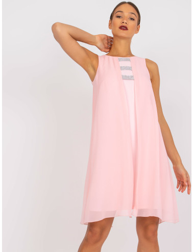 Rosee Pink Sleeveless Mini Dress  