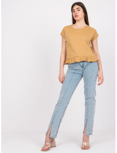 Camel t-shirt with frills by Hierro MAYFLIES 