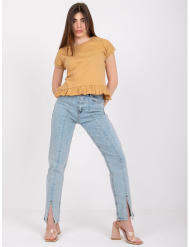 Camel t-shirt with frills by Hierro MAYFLIES 