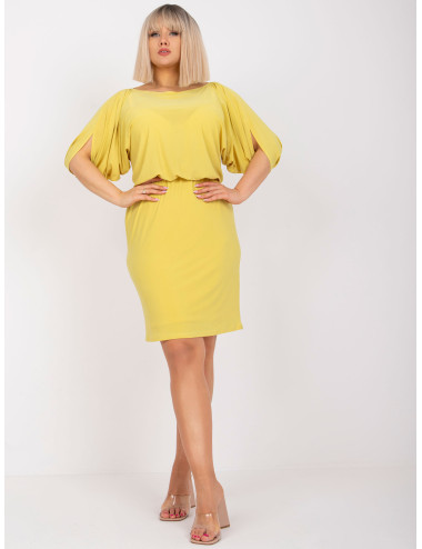 Yellow Plus Size Dress with Loose Sleeves Tianna  
