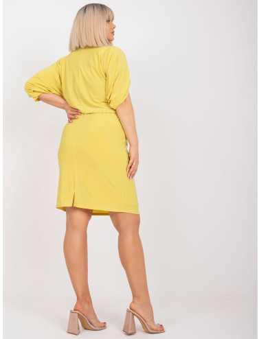 Yellow Plus Size Dress with Loose Sleeves Tianna  