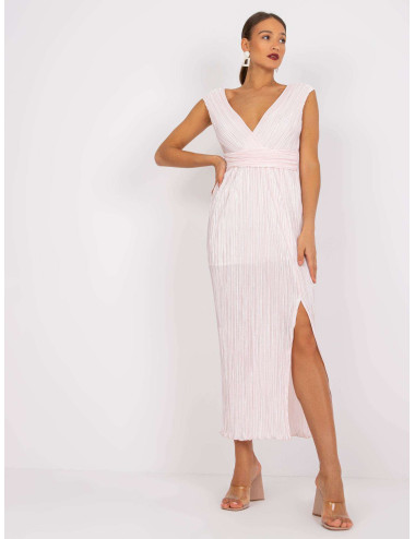 Pale Pink Ewelina Wrap Maxi Dress 