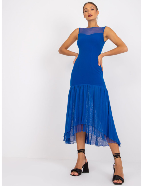 Dark blue midi evening dress Zofia  