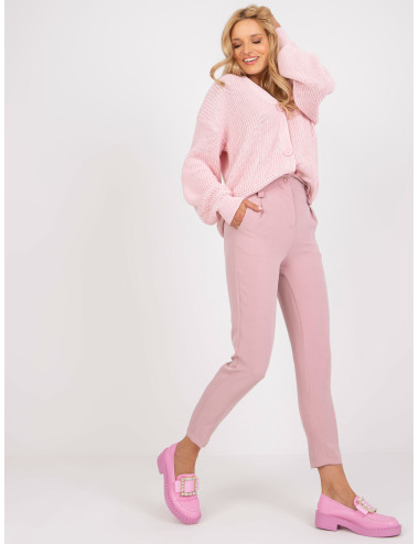 Light Pink High Waist Fabric Pants 