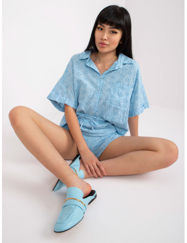 Blue cotton summer set with shirt 