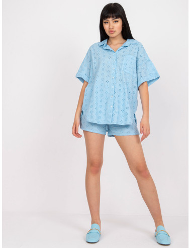 Blue cotton summer set with shirt 