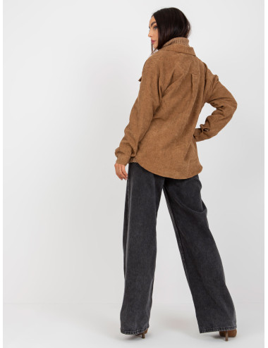 Camel corduroy outershirt with pockets  