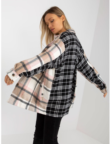 Plaid shirt with pockets and button closure  