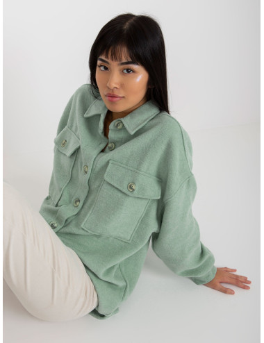 Mint women's top shirt with pockets   