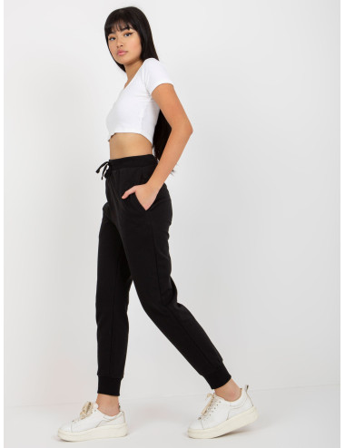 Black warmed sweatpants with pockets MAYFLIES 