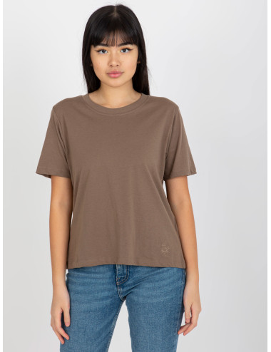 Brown T-shirt with round neckline MAYFLIES 