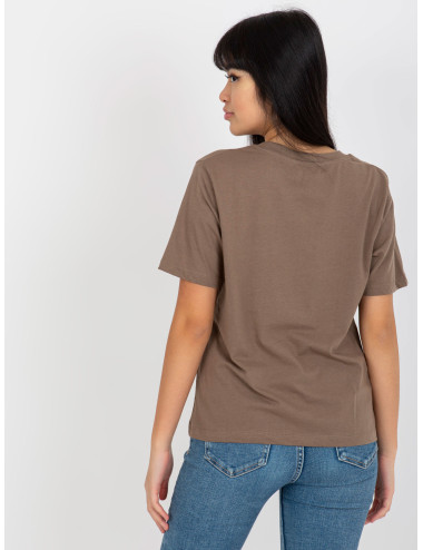 Brown T-shirt with round neckline MAYFLIES 