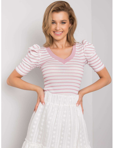 White and pink striped blouse Marlo 