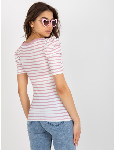 White and pink striped blouse Marlo 