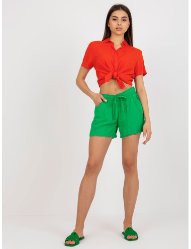 Green summer casual shorts with pockets FRESH MADE 