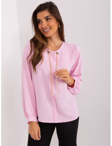 Light pink elegant formal blouse 