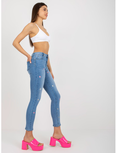 Blue women's skinny jeans 