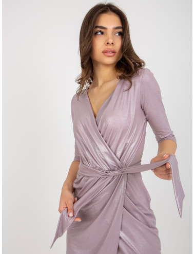Dirty Pink 3/4 Sleeve Cocktail Dress 