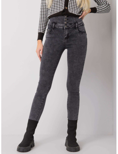 Grey jeans tubing high waist garland 