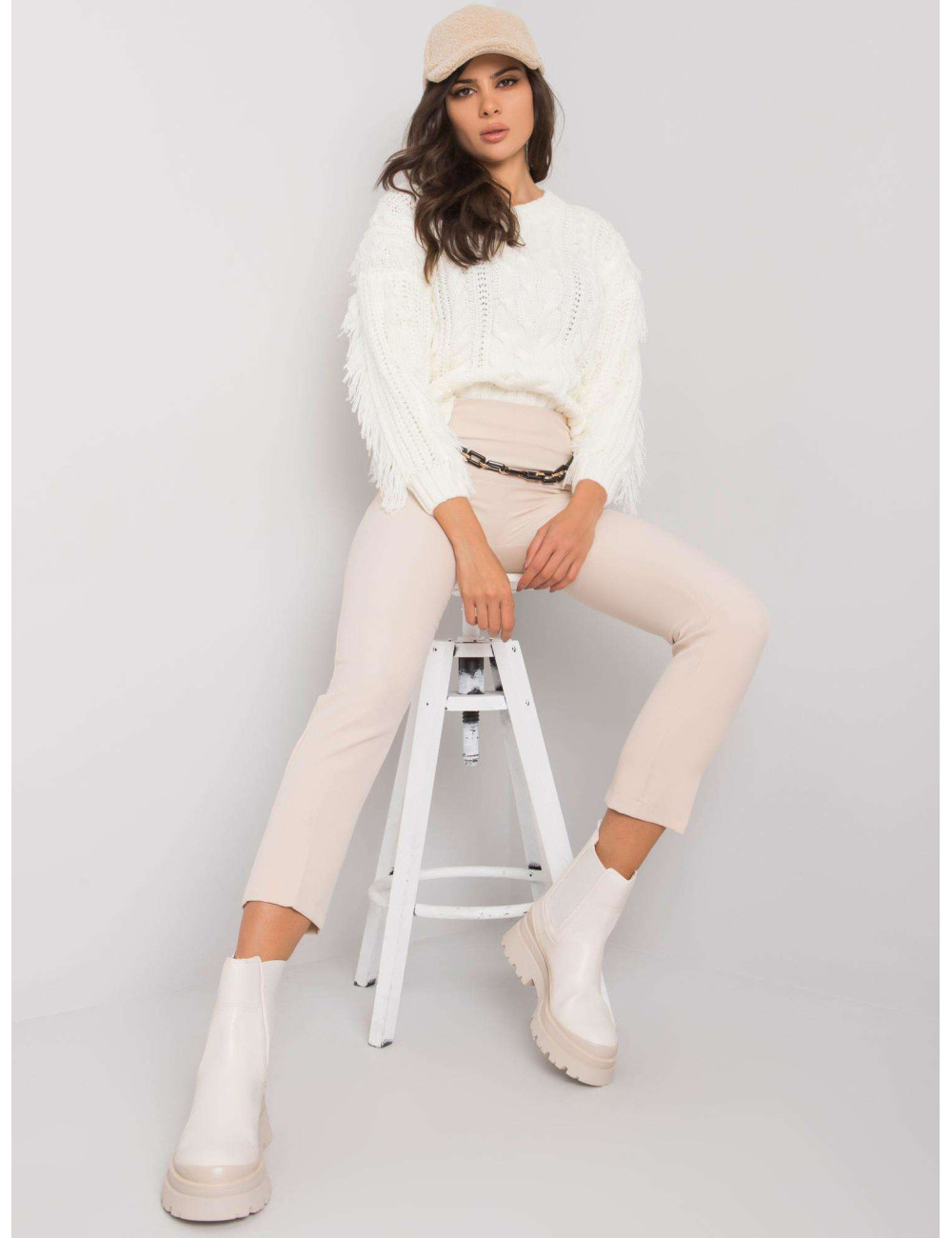 Beige Beaverton Fabric Pants 