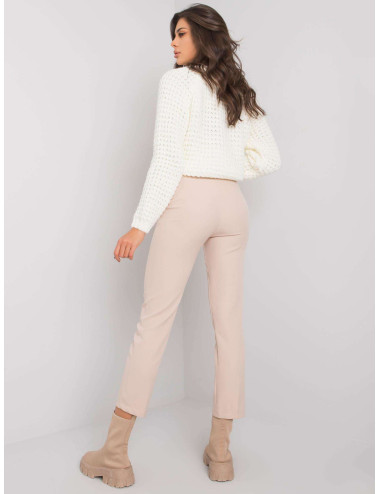 Beige Elegant Beverley Trousers 