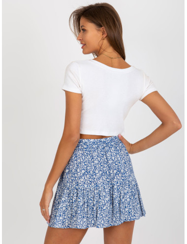 Dark blue skirt shorts with patterns 