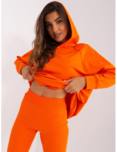 Orange casual set with shorts 