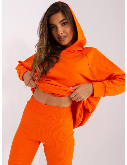 Orange casual set with shorts 