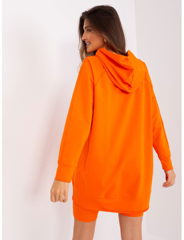 Orange casual set with shorts 