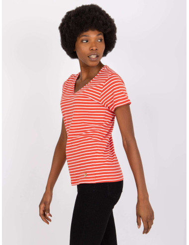 Orange T-shirt for women in cotton STITCH & SOUL  