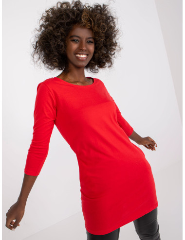 Red cotton tunic with pockets Canaria MAYFLIES 